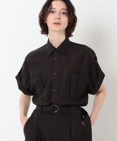 TOMORROWLAND / トゥモローランド シャツ・ブラウス | リネンキュプラシルク サファリシャツ