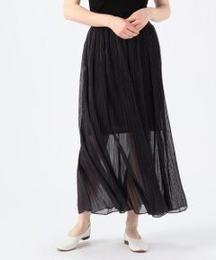 TOMORROWLAND / トゥモローランド ロング・マキシ丈スカート | メタリックポリエステルプリーツ マキシスカート