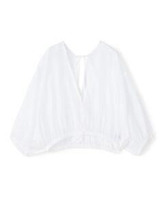 TOMORROWLAND / トゥモローランド シャツ・ブラウス | エアリーオーガンザ クロップドギャザーブラウス