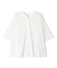 TOMORROWLAND / トゥモローランド カーディガン・ボレロ | v::room コットンジャージー Vネックハーフスリーブカーディガン