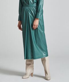 TOMORROWLAND / トゥモローランド ミニ・ひざ丈スカート | エフェクトチンツ ウエストギャザースカート