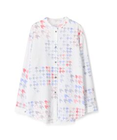 TOMORROWLAND / トゥモローランド シャツ・ブラウス | マルチハウンドトゥースプリント バンドカラーシャツ