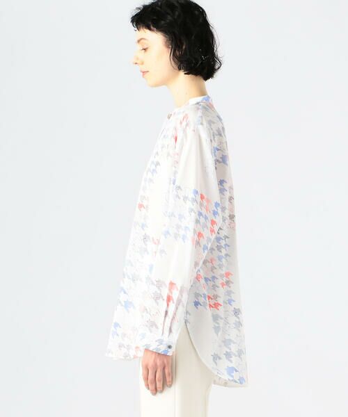 TOMORROWLAND / トゥモローランド シャツ・ブラウス | マルチハウンドトゥースプリント バンドカラーシャツ | 詳細3