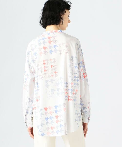 TOMORROWLAND / トゥモローランド シャツ・ブラウス | マルチハウンドトゥースプリント バンドカラーシャツ | 詳細4