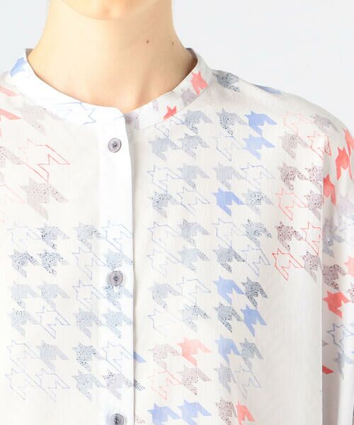 TOMORROWLAND / トゥモローランド シャツ・ブラウス | マルチハウンドトゥースプリント バンドカラーシャツ | 詳細7