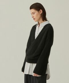 TOMORROWLAND / トゥモローランド ニット・セーター | ブルーフォックス バックカシュクールプルオーバー