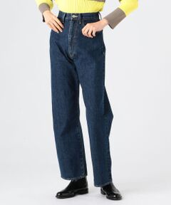 12.5oz ORGANIC DENIM ハイライズ ウォッシュドワイドデニム