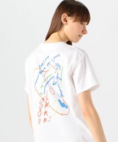 【別注】mayumi yamase×TOMORROWLAND コットンバックプリント ハーフスリーブプルオーバー