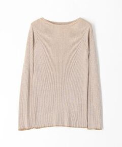 TOMORROWLAND / トゥモローランド ニット・セーター | ウーステッドウールシルクリブ ボートネックプルオーバー