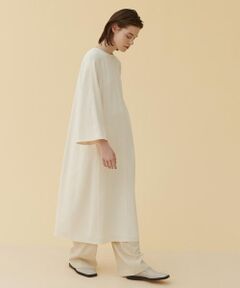 TOMORROWLAND / トゥモローランド ミニ丈・ひざ丈ワンピース | ライトダブルクロス フレアスリーブワンピース