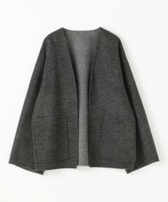 TOMORROWLAND / トゥモローランド ノーカラージャケット | ライトダブルフェイスシャギー ノーカラージャケット