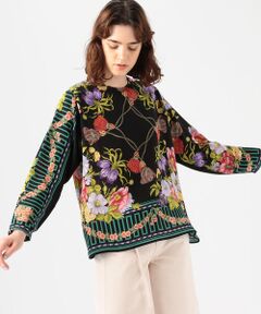 TOMORROWLAND / トゥモローランド シャツ・ブラウス | MANTERO シルクプリント ラウンドネックブラウス