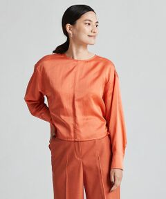 TOMORROWLAND / トゥモローランド シャツ・ブラウス | コットンシルクサテン クルーネックブラウス