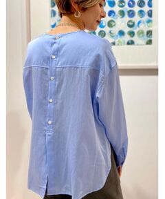 TOMORROWLAND / トゥモローランド シャツ・ブラウス | コットンシルクサテン クルーネックブラウス