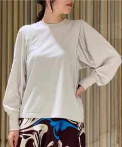 TOMORROWLAND / トゥモローランド カットソー | コットンジャージー ショルダーギャザープルオーバー