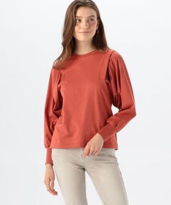 TOMORROWLAND / トゥモローランド カットソー | コットンジャージー ショルダーギャザープルオーバー