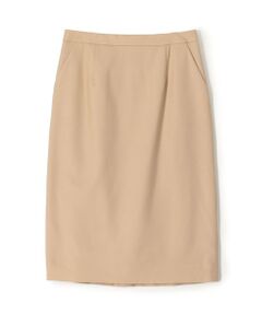 TOMORROWLAND / トゥモローランド ミニ・ひざ丈スカート | ウールストレッチオックス Iラインスカート