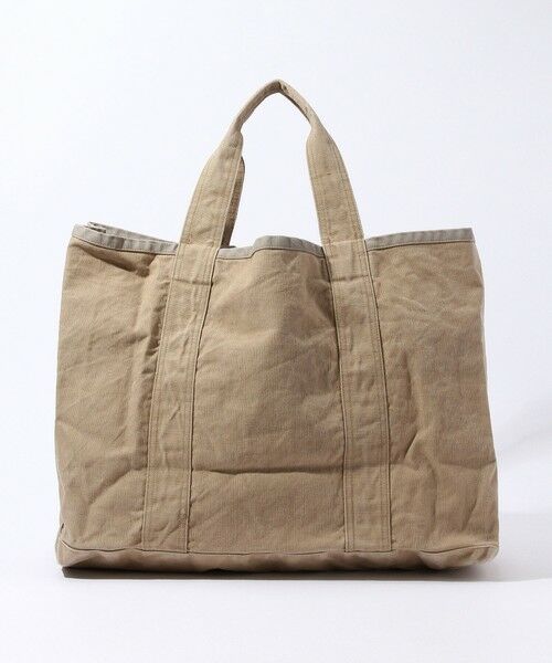 TOMORROWLAND / トゥモローランド トートバッグ | コットンリネンキャンバストート LARGE AMF0016(53 カーキ系)