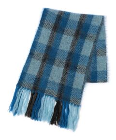 TOMORROWLAND / トゥモローランド マフラー・ショール・スヌード・ストール | モヘアブレンド ダブルジャガードフリンジマフラー