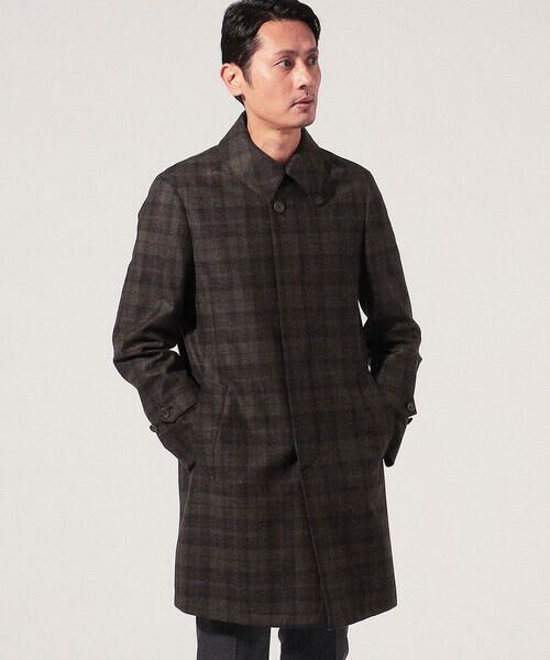 ウールカシミヤフランネル ステンカラーコート ERMENEGILDO ZEGNA NANOSPHERE