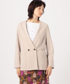 TOMORROWLAND / トゥモローランド ノーカラージャケット | ドライアムンゼン ダブルブレストノーカラージャケット