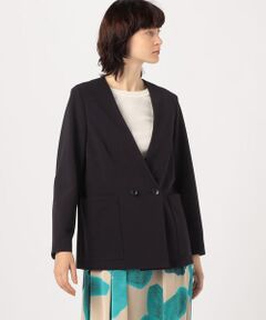 TOMORROWLAND / トゥモローランド ノーカラージャケット | ドライアムンゼン ダブルブレストノーカラージャケット