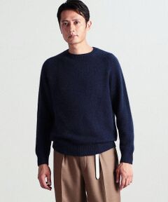 カシミヤ×スーパーキッドモヘア クルーネックニット