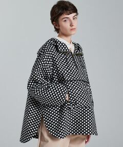 TOMORROWLAND / トゥモローランド その他アウター | ポルカドットジャカード フーデッドプルオーバーコート