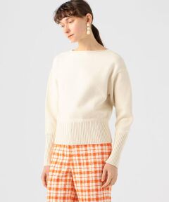 TOMORROWLAND / トゥモローランド ニット・セーター | ハイブリッドコットン ボートネックプルオーバー