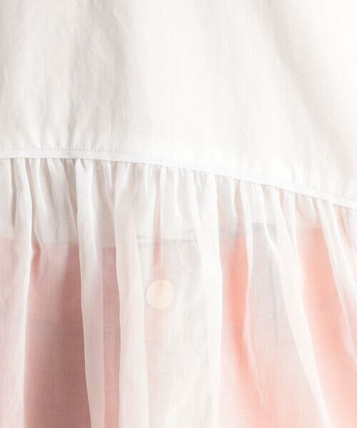 TOMORROWLAND / トゥモローランド シャツ・ブラウス | ホワイトコンビネーション ギャザーフレアブラウス | 詳細6