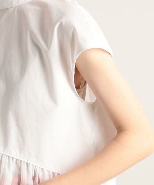 TOMORROWLAND / トゥモローランド シャツ・ブラウス | ホワイトコンビネーション ギャザーフレアブラウス | 詳細9