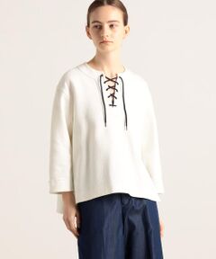TOMORROWLAND / トゥモローランド シャツ・ブラウス | ナップコットン レースアッププルオーバー