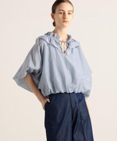 TOMORROWLAND / トゥモローランド シャツ・ブラウス | コットンシルク ラッフルカラーブラウス