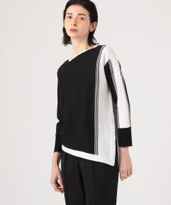 TOMORROWLAND / トゥモローランド ニット・セーター | コンパクトコットン アシンメトリープルオーバー