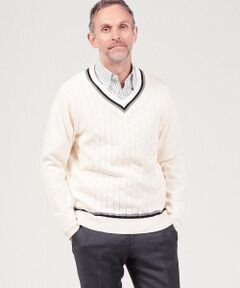 TOMORROWLAND / トゥモローランド ニット・セーター | コットン チルデンVネックニット