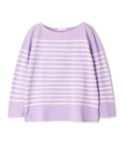 TOMORROWLAND / トゥモローランド Tシャツ | コットンボーダー ボートネックプルオーバー