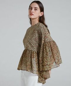 TOMORROWLAND / トゥモローランド シャツ・ブラウス | フルーレットプリント フレアスリーブブラウス