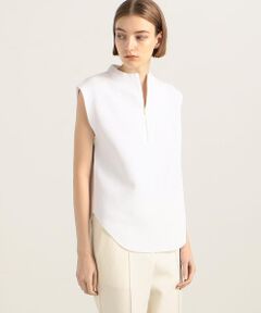 TOMORROWLAND / トゥモローランド ニット・セーター | コットンミラノリブ ハーフジップベスト