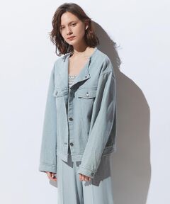 TOMORROWLAND / トゥモローランド Gジャン・デニムジャケット | ソフトデニム ノーカラージャケット