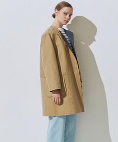 TOMORROWLAND / トゥモローランド その他アウター | コットンリネンダブルフェイス ノーカラーコート