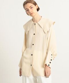 BY MALENE BIRGER FREIAS レーヨン ビッグカラーブラウス