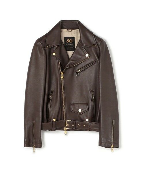 TOMORROWLAND / トゥモローランド レザーブルゾン・ジャケット | 【別注】CINQUANTA×TOMORROWLAND ラムレザー ライダースジャケット(43 ベージュ)