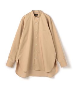 T/C TWILL コットンポリエステル バンドカラーシャツ