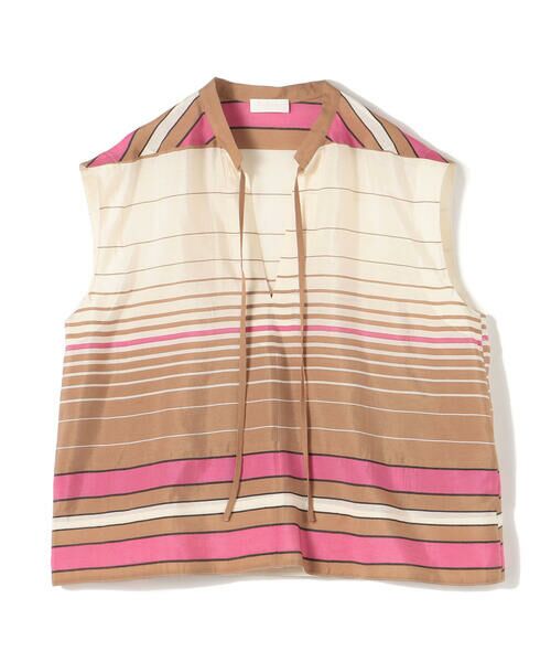 TOMORROWLAND / トゥモローランド シャツ・ブラウス | マルチボーダー ボウタイブラウス | 詳細10