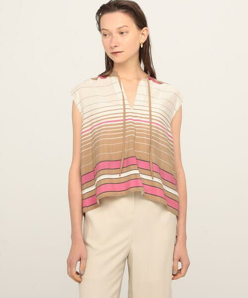 TOMORROWLAND / トゥモローランド シャツ・ブラウス | マルチボーダー ボウタイブラウス | 詳細3