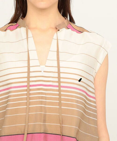 TOMORROWLAND / トゥモローランド シャツ・ブラウス | マルチボーダー ボウタイブラウス | 詳細7