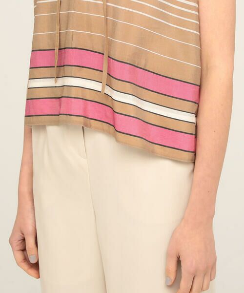 TOMORROWLAND / トゥモローランド シャツ・ブラウス | マルチボーダー ボウタイブラウス | 詳細9