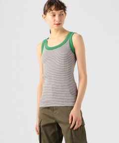 TOMORROWLAND / トゥモローランド タンクトップ | シルキーコットンランダムリブ タンクトップ