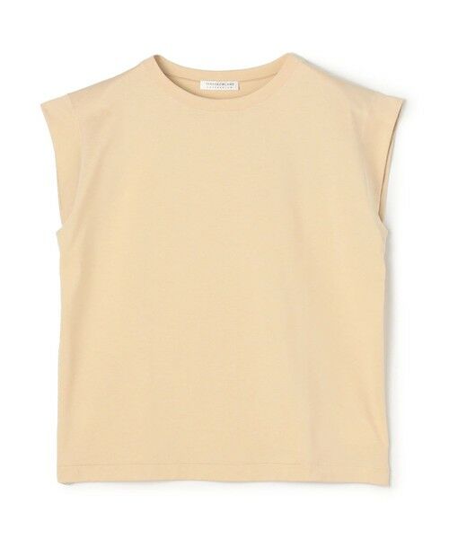 TOMORROWLAND / トゥモローランド Tシャツ | スーピマコットンジャージー フレンチスリーブプルオーバー（41 ライトベージュ）