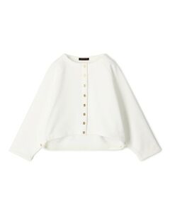 TOMORROWLAND / トゥモローランド ノーカラージャケット | フレンチテリー クルーネックジャケット